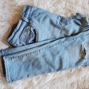 Light wash plus size skinny jeans